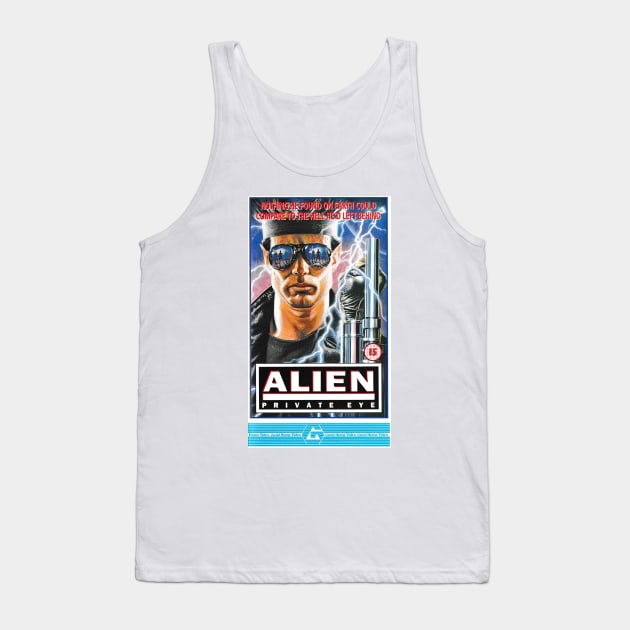 Alien Private Eye Tank Top by VHS Retro T-Shirts